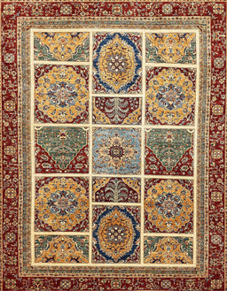 Abstract Saffron Red Modern Rug, abs365
