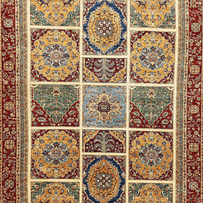 Abstract Saffron Red Modern Rug, abs365