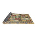 Sideview of Abstract Brown Gold Modern Rug, abs366