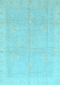 Abstract Light Blue Modern Rug, abs3660lblu