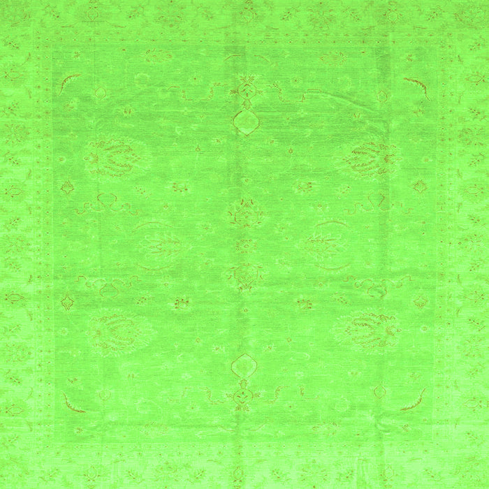 Square Abstract Green Modern Rug, abs3660grn
