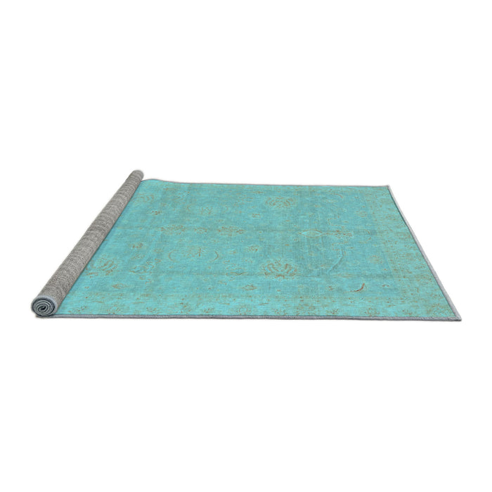 Sideview of Machine Washable Abstract Light Blue Modern Rug, wshabs3660lblu