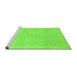 Sideview of Machine Washable Abstract Green Modern Area Rugs, wshabs3660grn