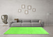 Machine Washable Abstract Green Modern Area Rugs in a Living Room,, wshabs3660grn