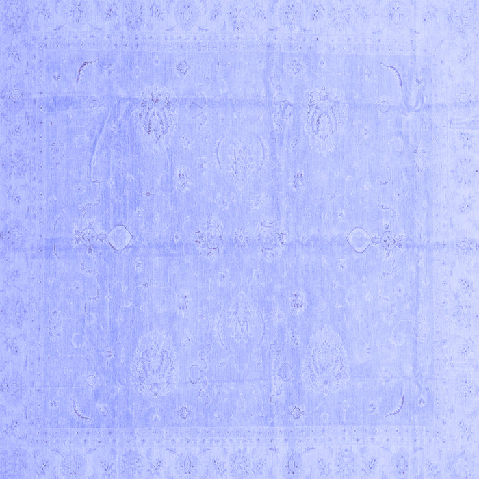 Square Abstract Blue Modern Rug, abs3660blu