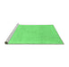 Sideview of Machine Washable Abstract Emerald Green Modern Area Rugs, wshabs3660emgrn