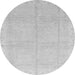 Round Abstract Gray Modern Rug, abs3660gry