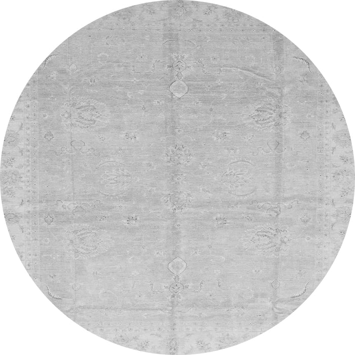 Round Machine Washable Abstract Gray Modern Rug, wshabs3660gry
