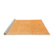 Sideview of Machine Washable Abstract Orange Modern Area Rugs, wshabs3660org