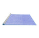 Sideview of Machine Washable Abstract Blue Modern Rug, wshabs3660blu