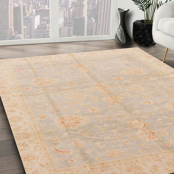 Machine Washable Abstract Brown Sugar Brown Rug in a Family Room, wshabs3660
