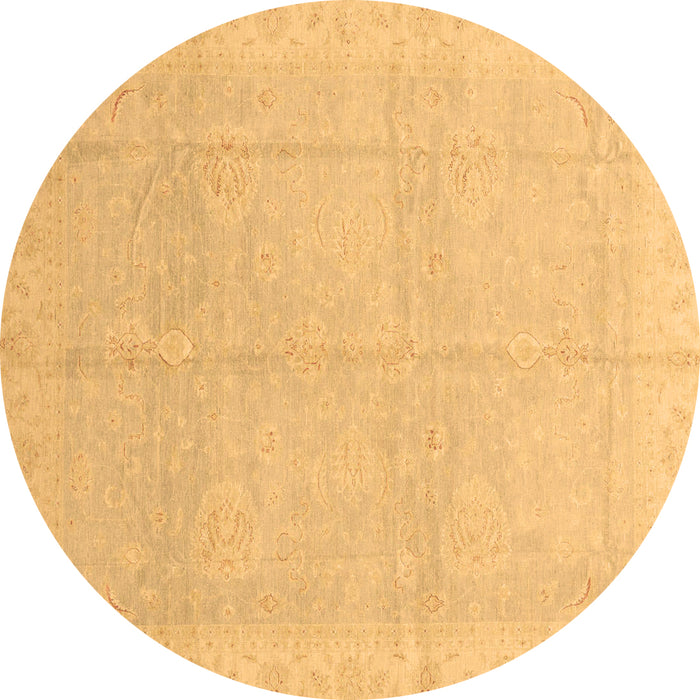 Round Machine Washable Abstract Brown Modern Rug, wshabs3660brn
