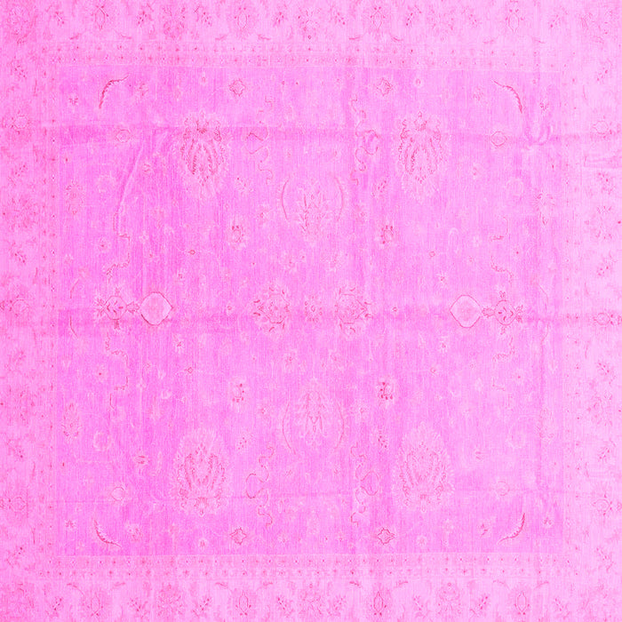 Square Machine Washable Abstract Pink Modern Rug, wshabs3660pnk