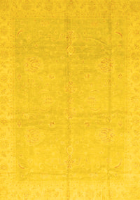 Abstract Yellow Modern Rug, abs3660yw