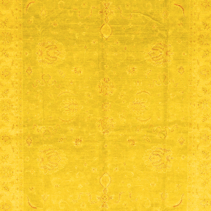 Abstract Yellow Modern Rug, abs3660yw