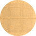 Round Abstract Brown Modern Rug, abs3660brn