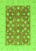 Machine Washable Oriental Green Traditional Area Rugs, wshabs3661grn