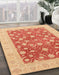 Machine Washable Abstract Orange Red Rug in a Family Room, wshabs3661