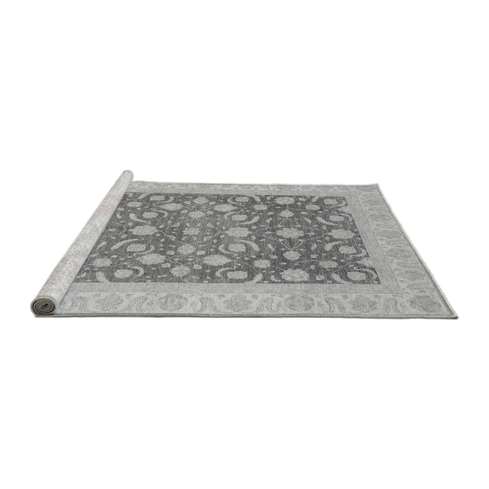 Sideview of Machine Washable Oriental Gray Traditional Rug, wshabs3661gry