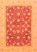 Machine Washable Oriental Orange Traditional Area Rugs, wshabs3661org