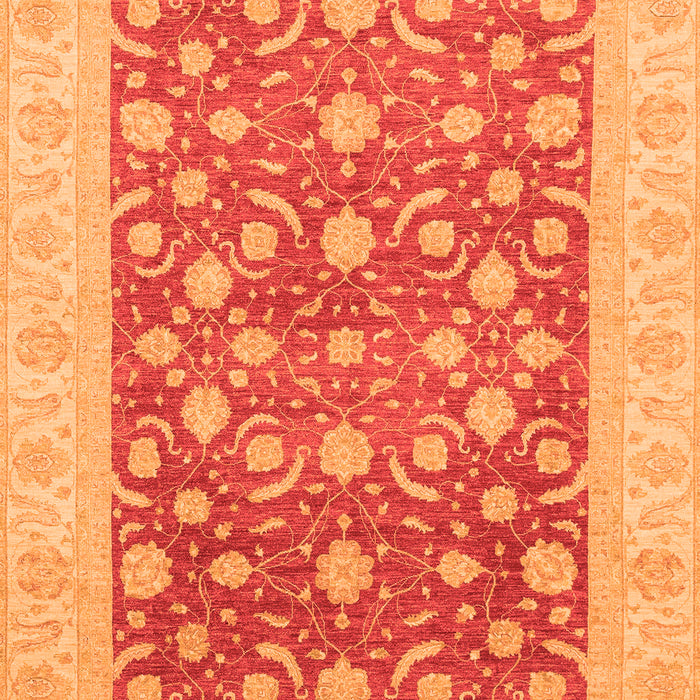 Machine Washable Oriental Orange Traditional Area Rugs, wshabs3661org