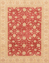 Machine Washable Abstract Orange Red Rug, wshabs3661