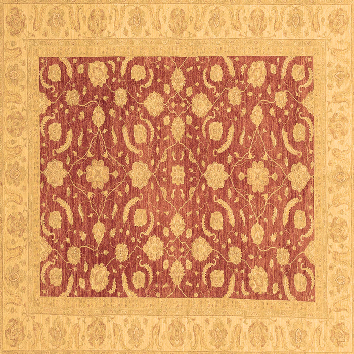 Square Oriental Brown Traditional Rug, abs3661brn