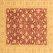 Square Oriental Brown Traditional Rug, abs3661brn