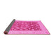 Sideview of Oriental Pink Traditional Rug, abs3661pnk