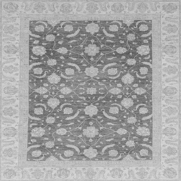 Square Oriental Gray Traditional Rug, abs3661gry