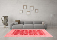 Machine Washable Oriental Red Traditional Rug, wshabs3661red