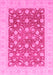 Machine Washable Oriental Pink Traditional Rug, wshabs3661pnk