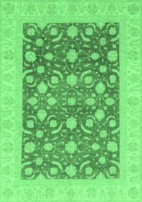 Oriental Emerald Green Traditional Rug, abs3661emgrn