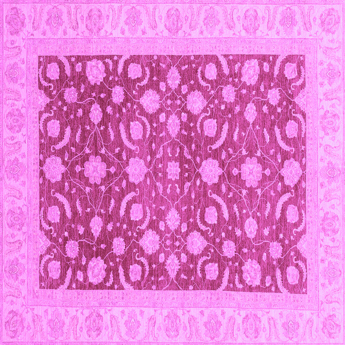 Square Machine Washable Oriental Purple Traditional Area Rugs, wshabs3661pur