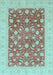 Oriental Light Blue Traditional Rug, abs3661lblu