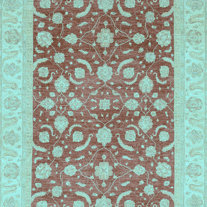 Machine Washable Oriental Light Blue Traditional Rug, wshabs3661lblu
