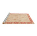 Sideview of Machine Washable Abstract Pastel Orange Rug, wshabs3662