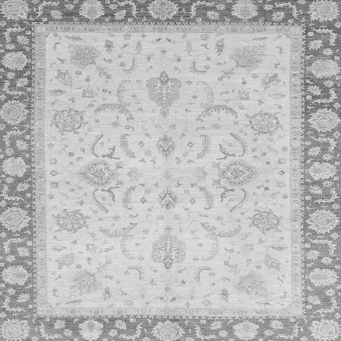 Square Machine Washable Abstract Gray Modern Rug, wshabs3662gry