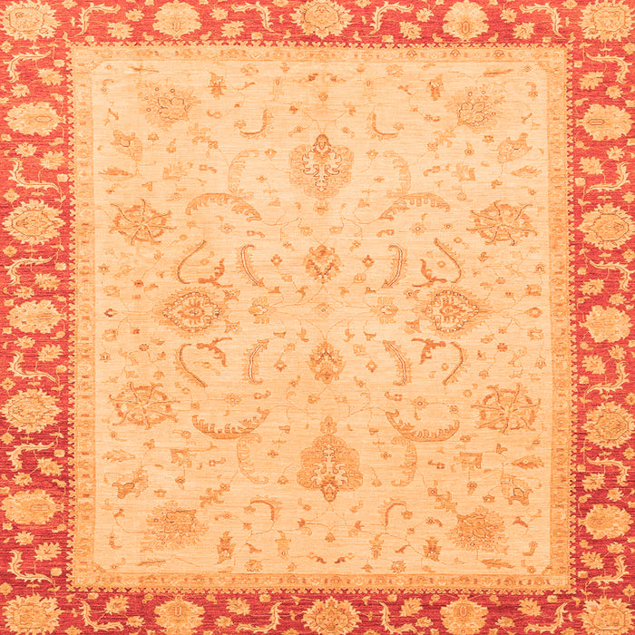 Square Abstract Orange Modern Rug, abs3662org