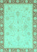 Abstract Turquoise Modern Rug, abs3662turq