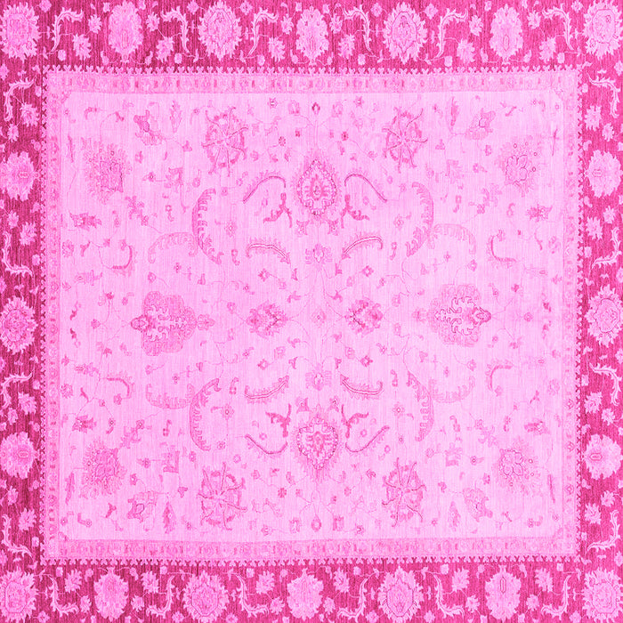 Square Abstract Pink Modern Rug, abs3662pnk