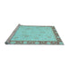 Sideview of Machine Washable Abstract Light Blue Modern Rug, wshabs3662lblu