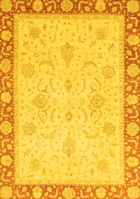 Abstract Yellow Modern Rug, abs3662yw