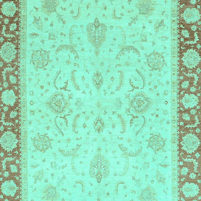 Machine Washable Abstract Turquoise Modern Area Rugs, wshabs3662turq