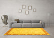 Machine Washable Abstract Yellow Modern Rug in a Living Room, wshabs3662yw