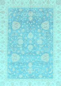 Oriental Light Blue Traditional Rug, abs3663lblu