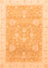 Machine Washable Oriental Orange Traditional Area Rugs, wshabs3663org