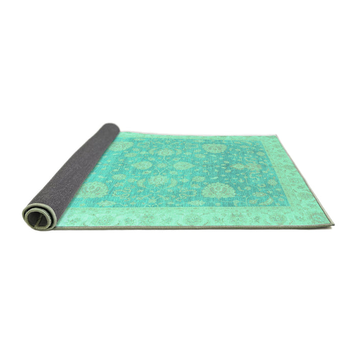 Sideview of Oriental Turquoise Traditional Rug, abs3663turq