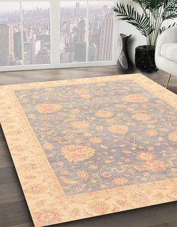 Machine Washable Abstract Brown Sugar Brown Rug in a Family Room, wshabs3663