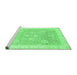 Sideview of Machine Washable Oriental Emerald Green Traditional Area Rugs, wshabs3663emgrn